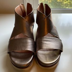 Bussola Pauline strappy sandals in metallic gold - size 39 (8.5)